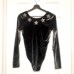 NWOT VS Sport Green Velvet bodysuit Sz S
